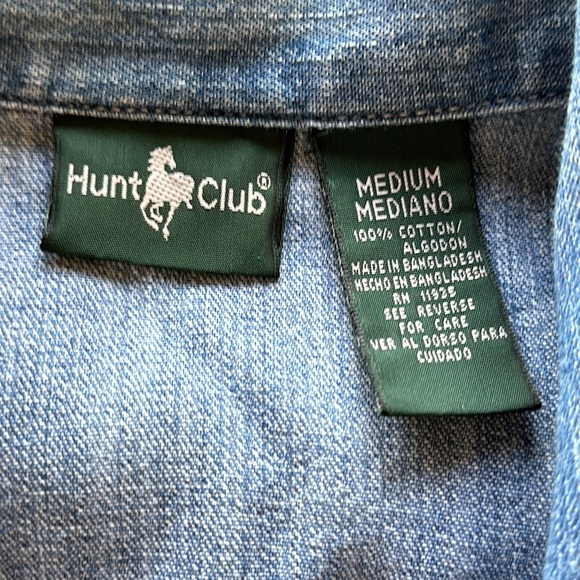 Vintage Hunt Club denim shirt /vest, size M - Picture 5 of 6